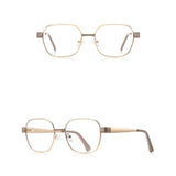 Techsuit Anti-Blue Light Glasses Reflex PC (3172), pentru Women, Rectangular, Brown / Auriu