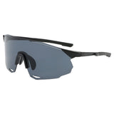Techsuit Bike Glasses (8853), pentru Cycling, Sport Outdoor Activities, TR90 Frame, Unisex, Black / Argintiu