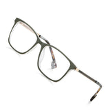 Techsuit Anti-Blue Light Glasses Reflex PC (LS202), pentru Women, Flat-Top, Olive