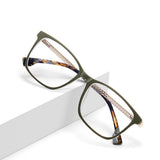 Techsuit Anti-Blue Light Glasses Reflex PC (LS202), pentru Women, Flat-Top, Redwood