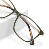 Techsuit Anti-Blue Light Glasses Reflex PC (LS202), pentru Women, Flat-Top, Redwood