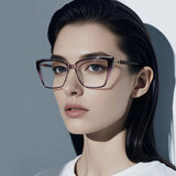Techsuit Anti-Blue Light Glasses Reflex PC (LS250), pentru Women, Oversized, Pink Gradient