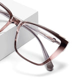 Techsuit Anti-Blue Light Glasses Reflex PC (LS250), pentru Women, Oversized, Pink Gradient