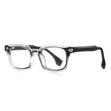 Techsuit Anti-Blue Light Glasses Reflex PC (LS084), pentru Men, Rectangular, Blue Transparent