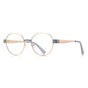 Techsuit Anti-Blue Light Glasses Reflex PC (3175), pentru Women, Round, Gold / Light Gri
