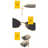 Ochelari de soare Techsuit Premium Sunglasses (6206), polarizati, UV400, negru;auriu