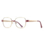 Techsuit Anti-Blue Light Glasses Reflex PC (3172), pentru Women, Rectangular, Pink / Auriu