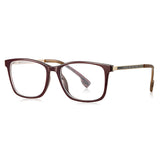 Techsuit Anti-Blue Light Glasses Reflex PC (LS202), pentru Women, Flat-Top, Redwood