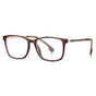 Techsuit Anti-Blue Light Glasses Reflex PC (LS202), pentru Women, Flat-Top, Redwood