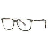 Techsuit Anti-Blue Light Glasses Reflex PC (LS202), pentru Women, Flat-Top, Olive