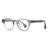 Techsuit Anti-Blue Light Glasses Reflex PC (LS088), pentru Women, Round, Gray Gradient