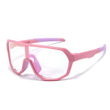Techsuit Premium Kids Ochelari de soare (22312), Photochromic, UV Protection, Mirror Lens, TPE Frame, Sport Design, Roz