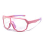 Techsuit Premium Kids Ochelari de soare (22312), Photochromic, UV Protection, Mirror Lens, TPE Frame, Sport Design, Roz