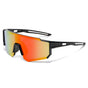 Techsuit Kids Polarized Ochelari de soare (R601), UV Protection, Gray Lens, TR Frame, Sport Design, Black / Orange / Galben