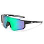 Techsuit Kids Polarized Ochelari de soare (R601), UV Protection, Gray Lens, TR Frame, Sport Design, Black / Verde