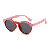 Techsuit Kids Polarized Ochelari de soare (601), UV Protection, Gray Lens, Tpee Frame, Pink / Rosu