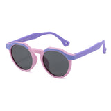 Techsuit Kids Polarized Ochelari de soare (601), UV Protection, Gray Lens, Tpee Frame, Purple / Gri