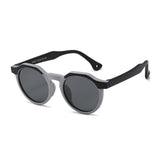 Techsuit Kids Polarized Ochelari de soare (601), UV Protection, Gray Lens, Tpee Frame, Black / Gri