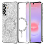 Husa pentru Samsung Galaxy A37 5G, Techsuit Lux Glitter MagSafe, argintiu
