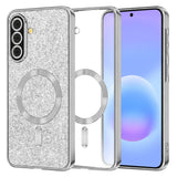 Husa pentru Samsung Galaxy A57 5G, Techsuit Lux Glitter MagSafe, argintiu