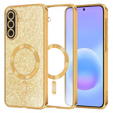 Husa pentru Samsung Galaxy A57 5G, Techsuit Lux Glitter MagSafe, argintiu
