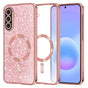 Husa pentru Samsung Galaxy A57 5G, Techsuit Lux Glitter MagSafe, roz auriu