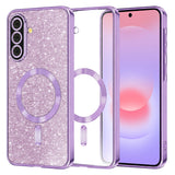 Husa pentru Samsung Galaxy A37 5G, Techsuit Lux Glitter MagSafe, bleu