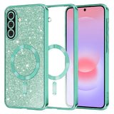 Husa pentru Samsung Galaxy A37 5G, Techsuit Lux Glitter MagSafe, bleu