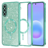 Husa pentru Samsung Galaxy A57 5G, Techsuit Lux Glitter MagSafe, bleu