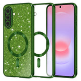 Husa pentru Samsung Galaxy A37 5G, Techsuit Lux Glitter MagSafe, albastru