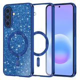 Husa pentru Samsung Galaxy A57 5G, Techsuit Lux Glitter MagSafe, albastru