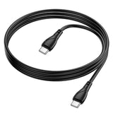 Cablu Borofone de date Energy Series (BX121), Type-C to Type-C, PVC, 3A, PD 60W, 1m, negru