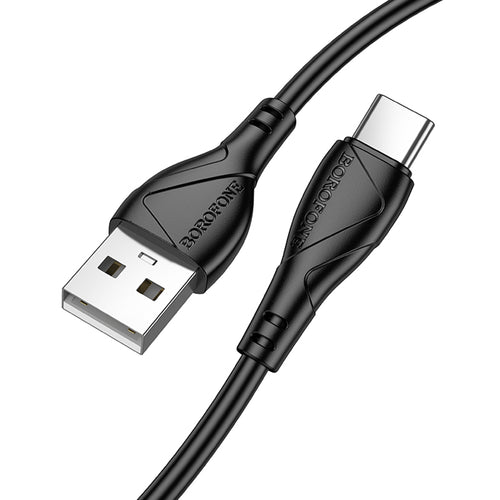 Cablu Borofone de date Energy Series (BX121), USB to Type-C, PVC, 3A, 1m, negru