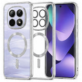 Husa pentru Xiaomi Redmi Note 15 4G, Techsuit Lux Crystal MagSafe, argintiu