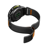Curea pentru Garmin Fenix 5/6/6 Pro, Spigen Athlex Air QuickFit 22mm, negru;portocaliu