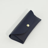 Techsuit Glasses Case (ETI4), PU, 17 x 6.5 x 2cm, Navy Albastru