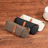 Techsuit Glasses Case (ETL3), PU, 17 x 6.5 x 2cm, Hazelnut