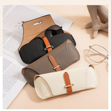 Techsuit Glasses Case (ETL3), PU, 17 x 6.5 x 2cm, Hazelnut