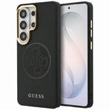Husa pentru Samsung Galaxy S26 Ultra, Guess Perforated Logo MagSafe (GUHMS26L5PG4SRGK), negru
