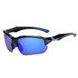 Techsuit Bike Glasses (9301), pentru Cycling and Sport Outdoor Activities, cu UV Protection, Unisex, Black / Albastru