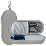 Techsuit Glasses Case (ETJ3), PU, 16.5 x 6.5 x 4cm, Gri