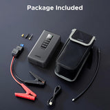 UGREEN Car Jump Starter 4in1 ES703 (35978), 150PSI, 120W, 10000mAh, Peak 1000A, Gasoline 4.0L / Diesel 2.8L, Negru