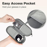 Techsuit Glasses Case (ETJ3), PU, 16.5 x 6.5 x 4cm, Gri