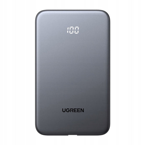 Baterie externa UGREEN (PB526), USB, Type-C cu Integrat Cable, Incarcare rapida, Afisaj LED, 10000mAh, 20W, gri