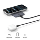 Baterie externa UGREEN Wireless PB580 (75984B), MagSafe, Incarcare rapida, Qi2, Type-C, Subtire Design, 5000mAh, 15W, gri