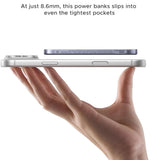 Baterie externa UGREEN Wireless PB580 (75984B), MagSafe, Incarcare rapida, Qi2, Type-C, Subtire Design, 5000mAh, 15W, gri
