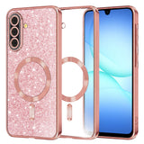 Husa pentru Samsung Galaxy A17 5G, Techsuit Lux Glitter MagSafe, roz auriu