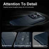 Husa pentru Motorola Edge 70 Pro, Techsuit Carbon Silicone, albastru
