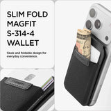 Portofel Spigen Card Holder MagSafe Slim Fold Tripod S314-4 (AFA11591), negru