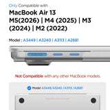 Husa laptop Spigen Airskin (ACS11530), MacBook Air 13 (2022 / 2024 / 2025 / 2026), transparenta